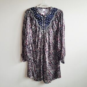 AHUJA *SAMPLE* Satin Embroidered Tunic Dress